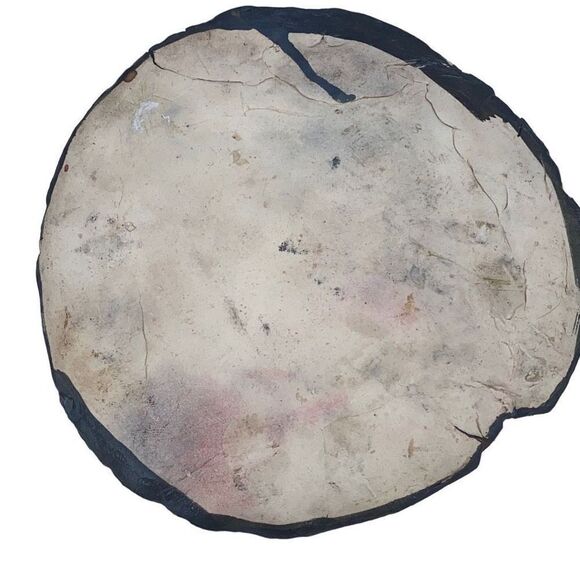 Vintage Handmade Ceramic Modernist Decorative Plate Warm Tones Abstract Lava Flo - Picture 4 of 4